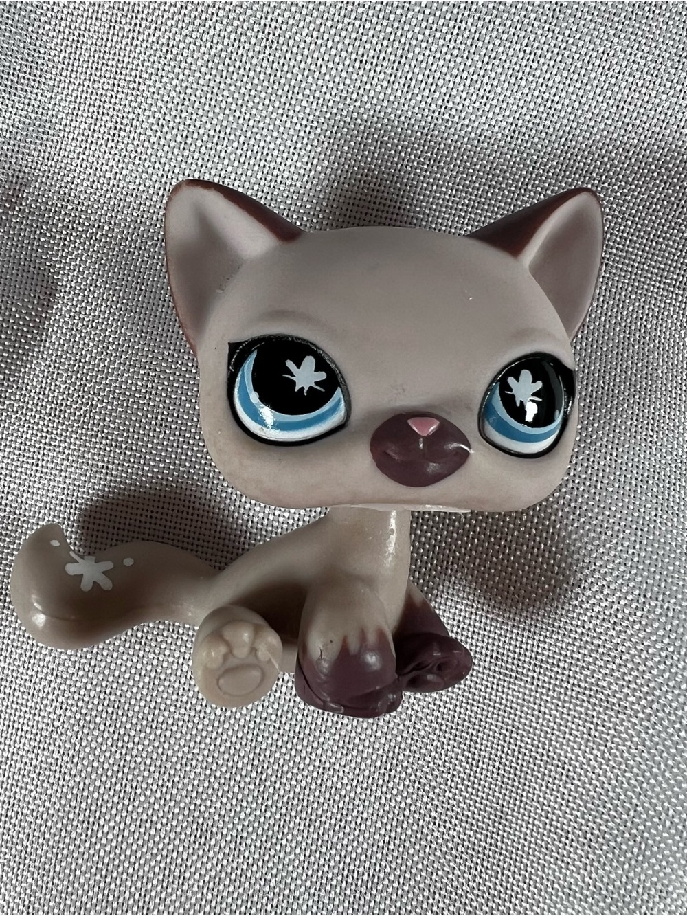 Authentic Littlest Pet Shop LPS #664 Shorthair Siamese Cat Sitting Kitten G2